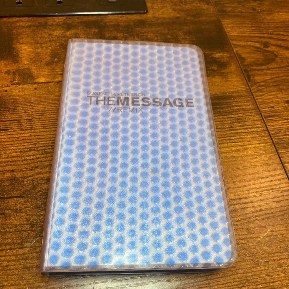 The Message Remix Hypercolor Blue Honeycomb New Testament Bible Eugene Peterson